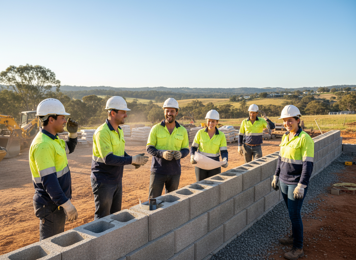 The Retainingwall Armadale team at work in Armadale