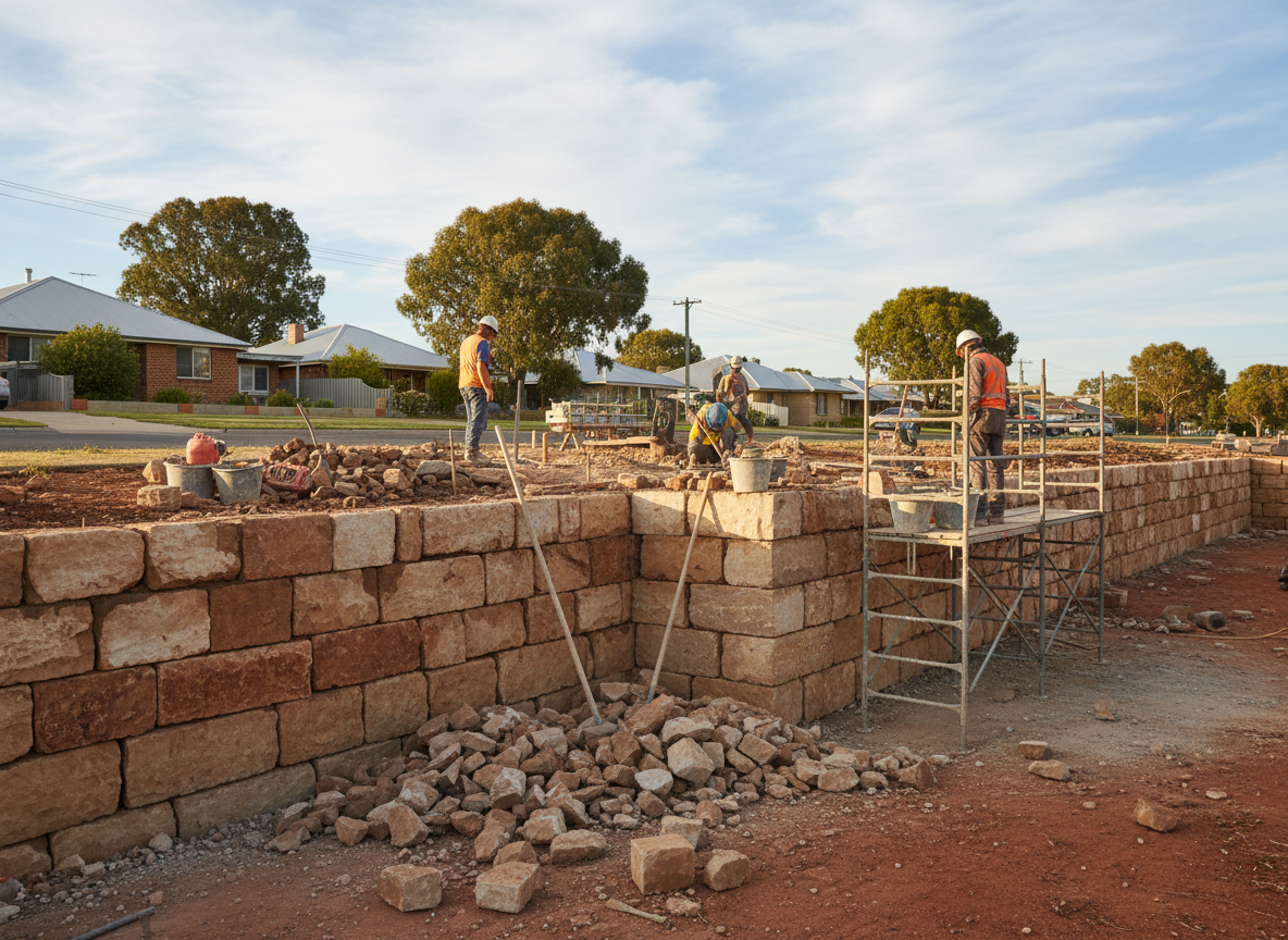 retainingwall in Armadale